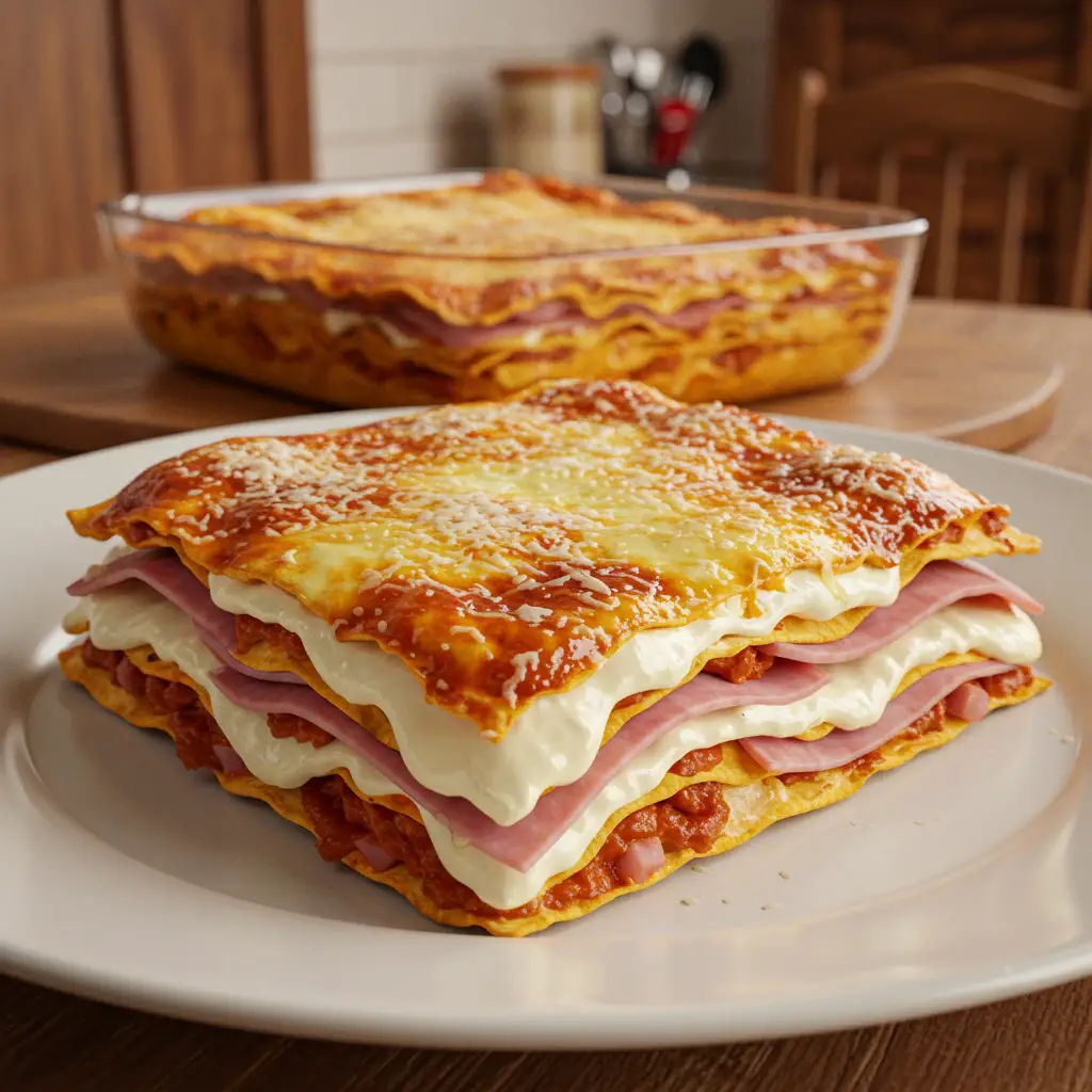 Receita de Lasanha simples presunto e queijo - Dicas e Dicas